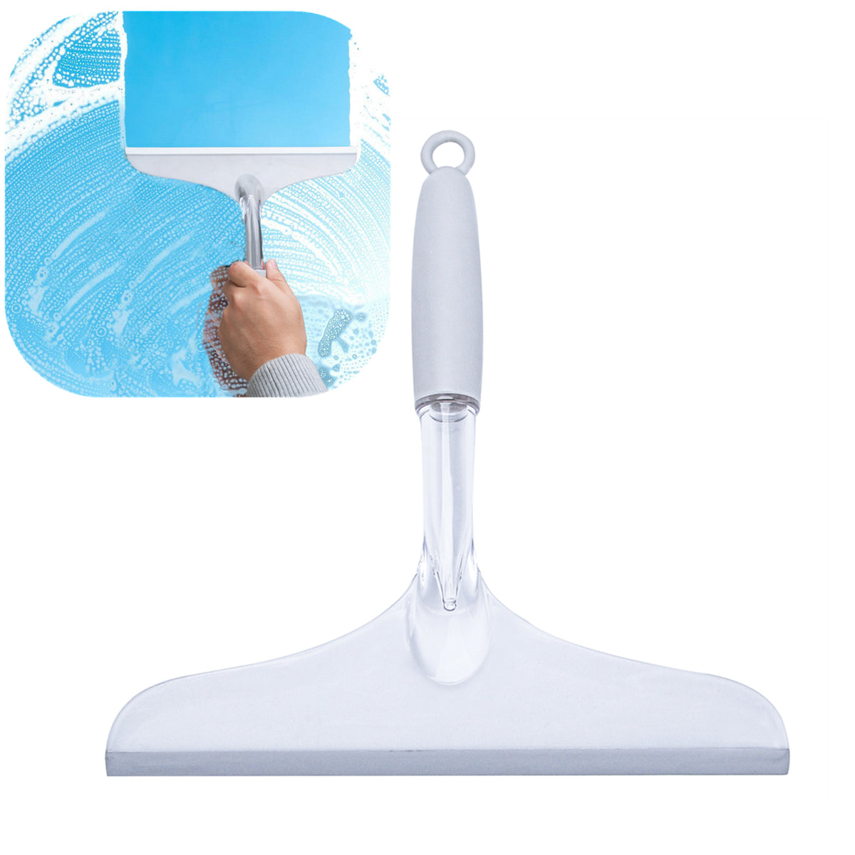 Squeegees Shower, 2PCS/1PCS Streak-Free Handheld Squeegee Cleaner with  10Rubber Window Cleaning Squeegee Wiper Cleaning Tool for Washing Shower  Door, Bathroom, Kitchen, Glass, Car 