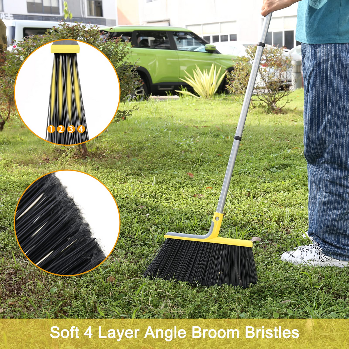Outdoor Cleaning Brush With Fine & Hard Bristles