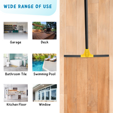Load image into Gallery viewer, Squeegee Broom for Floor, 18&#39;&#39; Rubber Squeegee with 60&#39;&#39; Long Handle for Bathroom Tile, Garage Concrete, Deck, Shower Glass, Window Cleaning, Heavy Duty Household Floor Wiper
