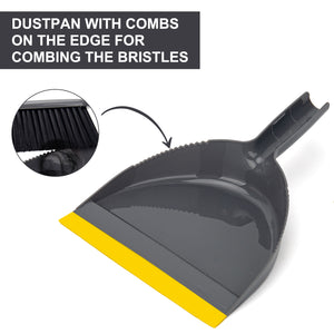 Dustpan and Brush Set Small,Mini Handheld Scrubber Dust pan Broom Cleaning Combo for Home,Desktop,Sofa,Kitchen, Indoor Pet Care,Sweeping
