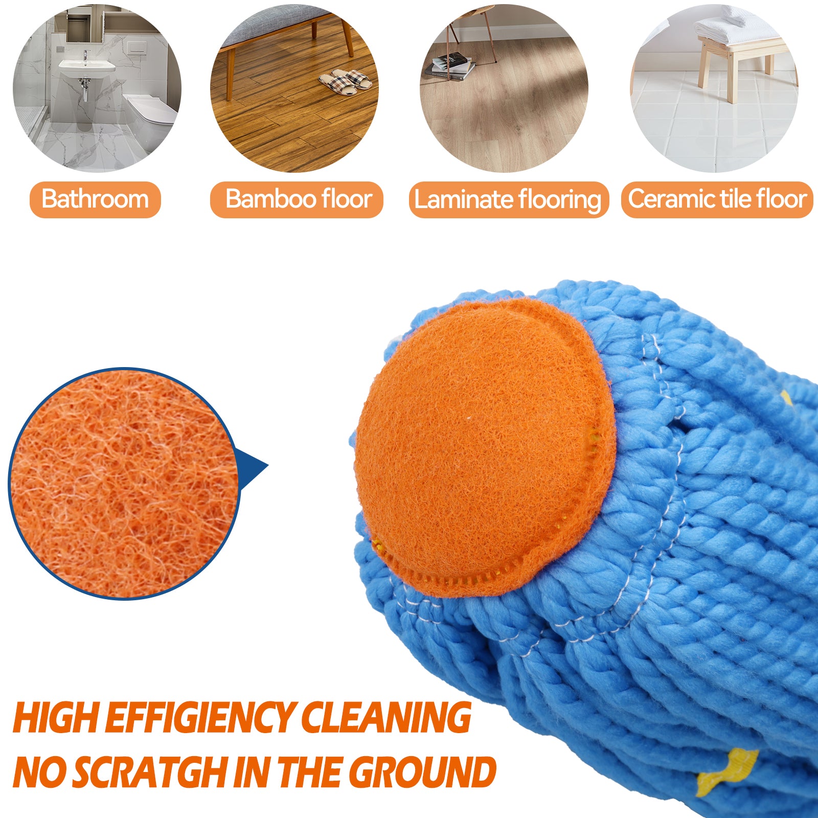 Kefanta Dust Mop for Hardwood Floors with Extendable Long Handle