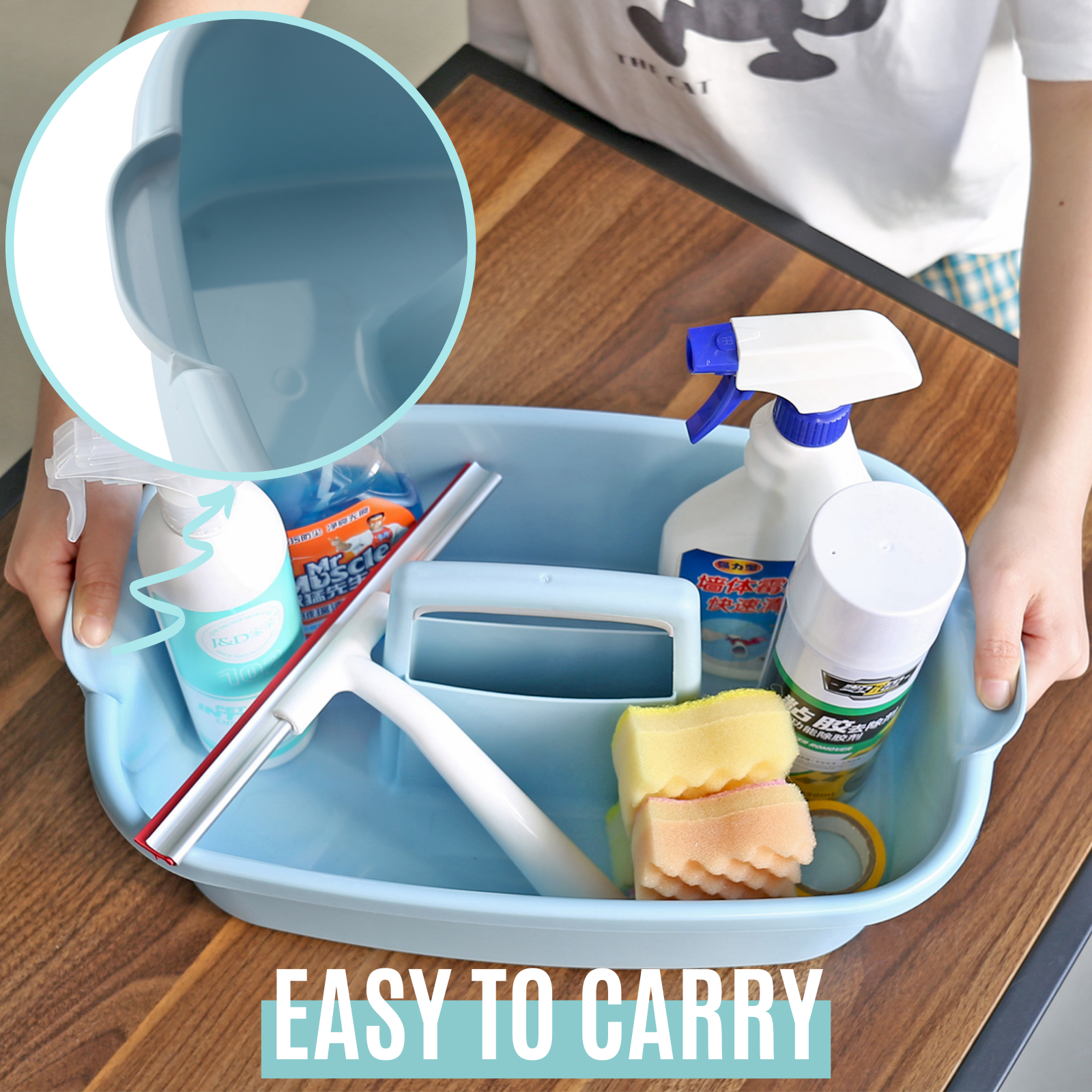 BISupply 4 Pack Portable Cleaning Supplies Caddy Organizer with