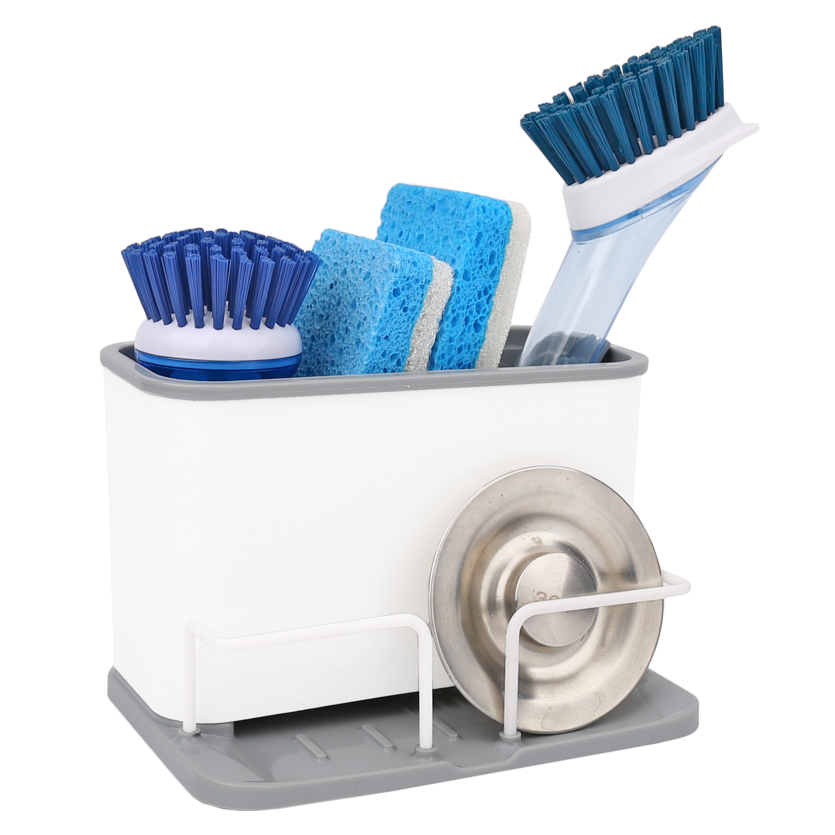 Sink sponge best sale and brush holder