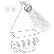 Load image into Gallery viewer, Shower Caddy Over Shower Head, Hanging Shower Organizer, Shampoo Rack and Soap Holder for Bathroom Storage, Silver
