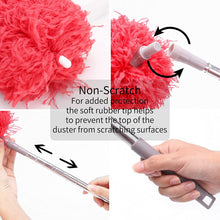 Load image into Gallery viewer, Microfiber Dusters for Cleaning, 98&#39;&#39; Ceiling Fan Duster with Extension Pole, Reusable Extendable Feather Duster, High Ceilings Duster with Long Handle, Red
