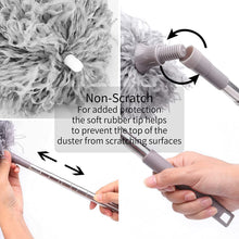 Load image into Gallery viewer, Dusters for Cleaning, Microfiber Ceiling Fan Duster, Long Duster for High Ceilings with Extension Pole, Extendable Reusable Feather Duster, Gray Visit the KeFanta Store
