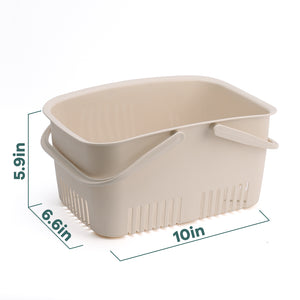 Topumt Portable Shower Caddy Basket Plastic Storage Tote with Handle Bath Organizer Bin for Bathroom, College Dorm, Pantry, Kitchen, Size: 24.5*17*