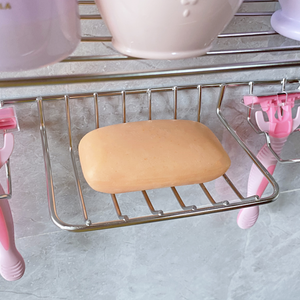 Stainless Steel Soap Dish Self Adhesive Soap Basket With Hooks