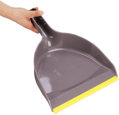 Angle Broom with Dustpan,Dust pan Snaps On Broom Handles,Broom with Attachable Dustpan