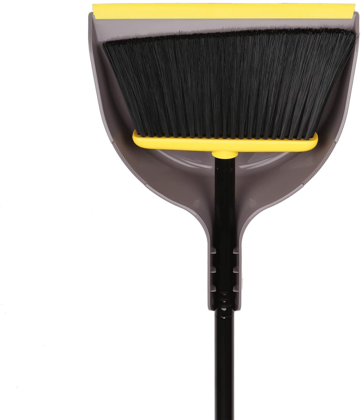 Angle Broom with Dustpan,Dust pan Snaps On Broom Handles,Broom with Attachable Dustpan