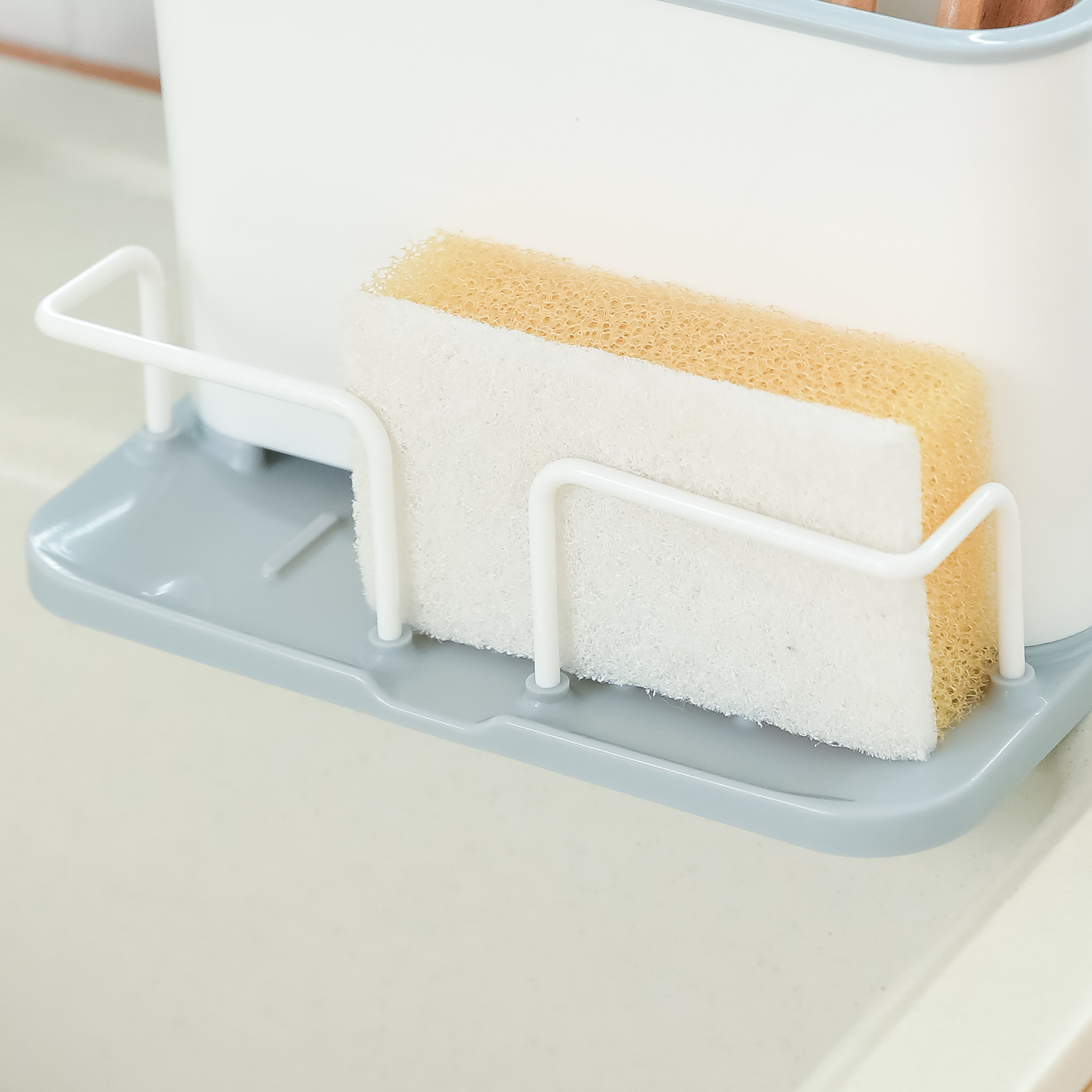 Black Sponge Holder Sink Caddy Countertop Kitchen Sink Organizer Soap Box  Dish Rack