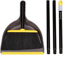 Load image into Gallery viewer, Angle Broom with Dustpan,Dust pan Snaps On Broom Handles,Broom with Attachable Dustpan
