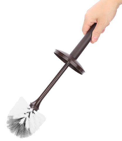 Toilet Brush,Toilet Bowl Brush and Holder Set for Bathroom Deep Cleaning,Bronze Plastic Toilet Brush Holder