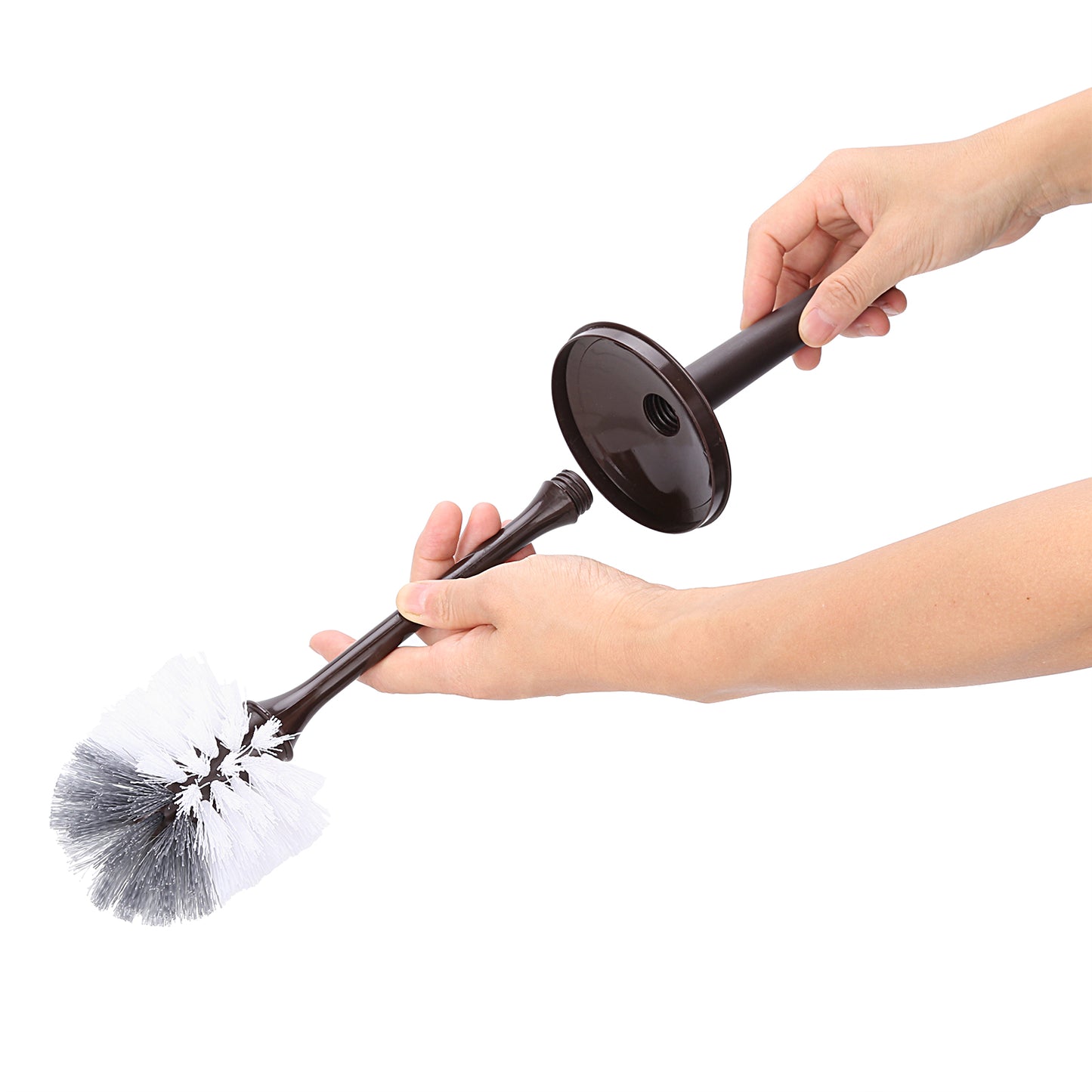 Toilet Brush,Toilet Bowl Brush and Holder Set for Bathroom Deep Cleaning,Bronze Plastic Toilet Brush Holder