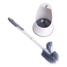 Load image into Gallery viewer, Toilet Brush and Holder,Silicon Toilet Bowl Cleaning Brush Set,Under Rim Lip Brush and Storage Caddy for Bathroom
