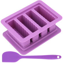 Load image into Gallery viewer, Silicon Butter Mold, Butter Molds Tray with Lid,Large Butter Maker with Food Grade Silicone Spatulas,Rectangle Container for Brownies,Homemade Butter,Herbed,Garlic Butter
