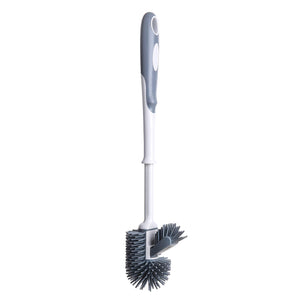 Toilet Brush and Holder,Silicon Toilet Bowl Cleaning Brush Set,Under Rim Lip Brush and Storage Caddy for Bathroom