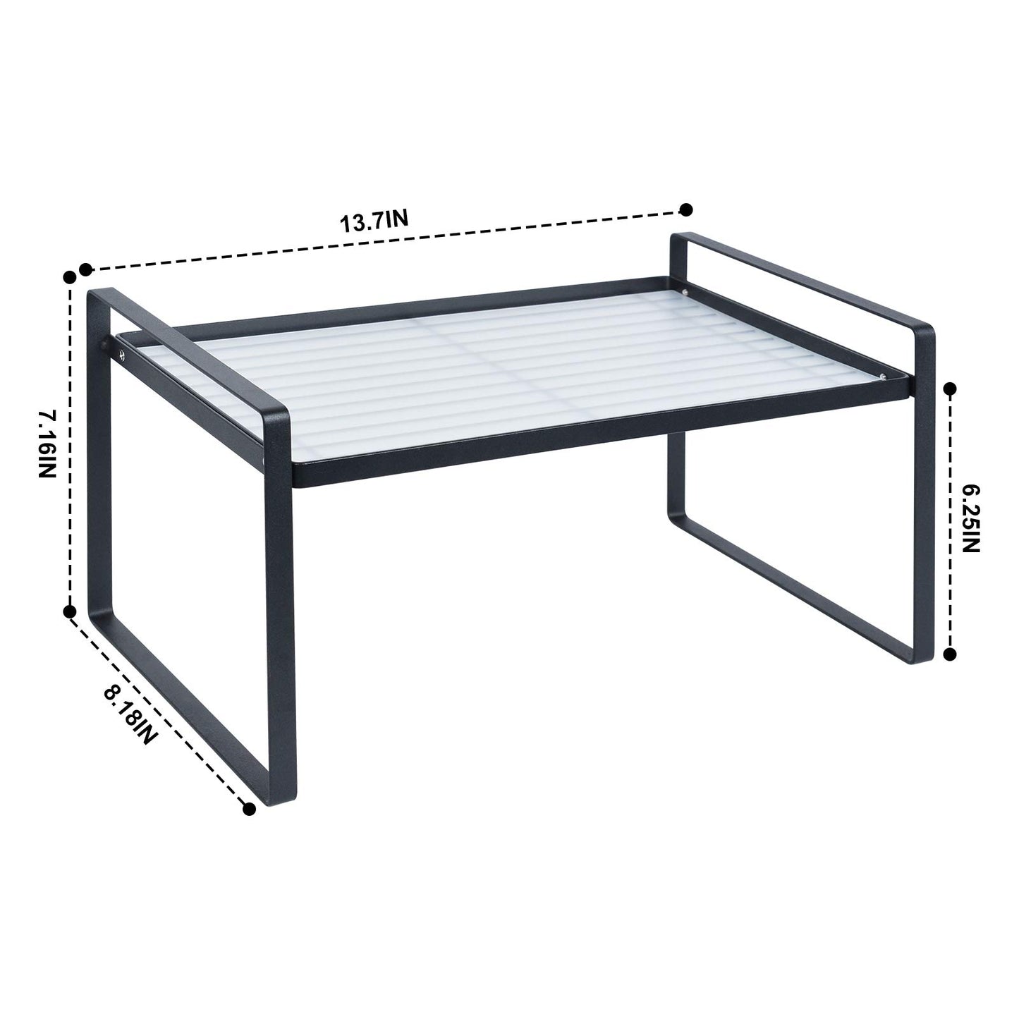 Cabinet Shelf Rack Organizer,Metal Stackable Cupboard Stand Shelf Rack,Kitchen Countertop Shelf Riser Organizer,Perfect Space Saving for Kitchen Bathroom Countertop,Cabinet or Cupboard