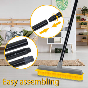 Squeegee Broom for Floor, 18'' Rubber Squeegee with 60'' Long Handle f –  KeFanta