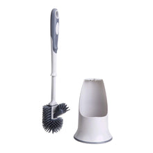 Load image into Gallery viewer, Toilet Brush and Holder,Silicon Toilet Bowl Cleaning Brush Set,Under Rim Lip Brush and Storage Caddy for Bathroom

